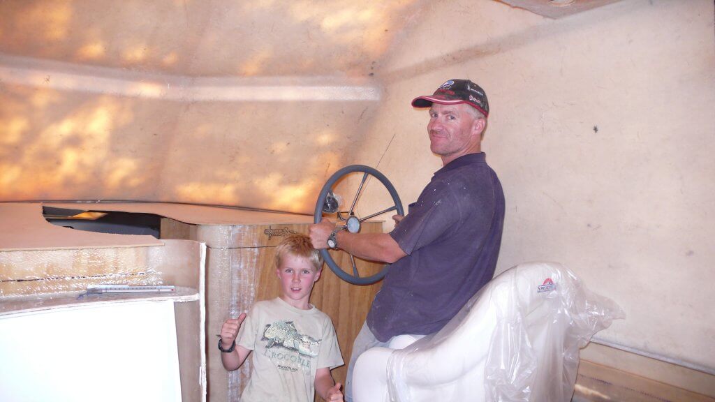 Rivergum Cruises boat wheel prepared